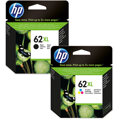 HP  62XL Ink Cartridge Value Pack CMY (415 Pages) K (600 Pages)