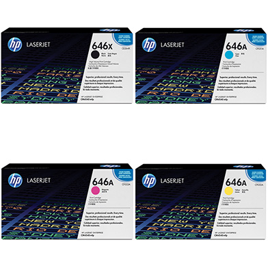 HP  646A Toner Value Pack 17k Black 12.5k CMY