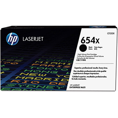 HP CF330X 654X High Capacity Black Toner Cartridge (20,500 Pages)