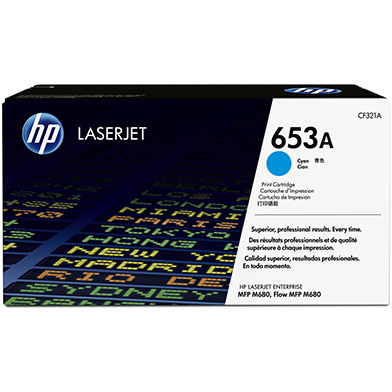HP CF321A 653A Cyan Toner Cartridge (16,500 Pages)