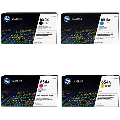 HP  654X/654A Hi-Cap Toner Rainbow Pack CMY(15k) K(20.5k)