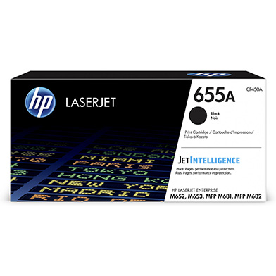 HP CF450A 655A Black Toner Cartridge (12,500 Pages)