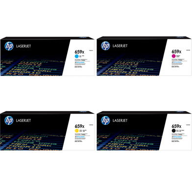 HP  659X High Yield Toner Cartridge Value Pack CMY (29K Pages) K (34K Pages)