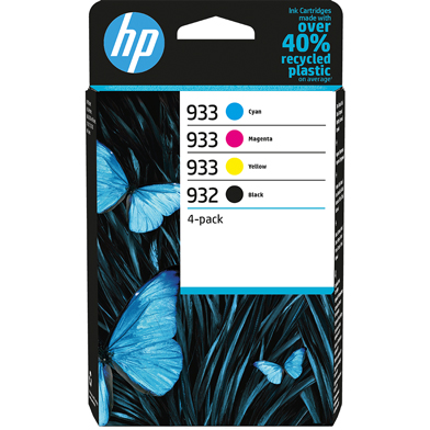 HP 6ZC71AE 932 + 933 Ink Cartridge 4-Pack CMY (330 Pages) K (400 Pages)