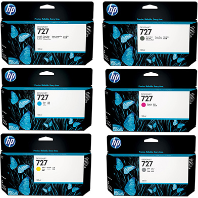 HP  727 Ink Cartridge Value Pack (130ml x 6)