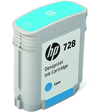 HP F9J63A 728 Cyan Ink Cartridge (40ml)