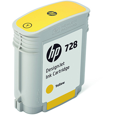 HP F9J61A 728 Yellow Ink Cartridge (40ml)