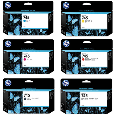 HP  745 Standard Ink Cartridge Value Pack (130ml x 6)