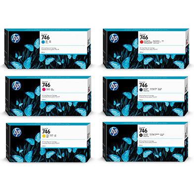 HP 746 Ink Cartridge Value Pack (6 x 300ml)