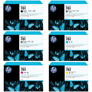 HP  No.761 Ink Cartridge Value Pack (400ml x 6)