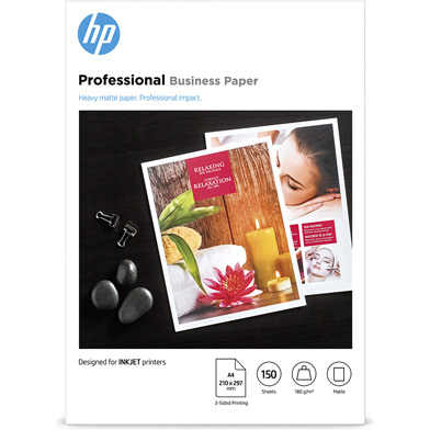 HP 7MV79A Inkjet and PageWide Professional Business Paper - 180gsm (150 Sheets / A4 / Matte)