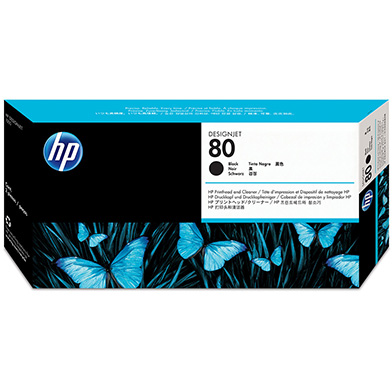 HP C4820A No.80 Black Printhead and Cleaner