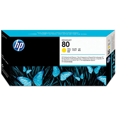 HP C4823A No.80 Yellow Printhead and Cleaner