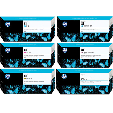 HP  No.81 Ink Cartridge Bundle Pack (6 x 680ml)