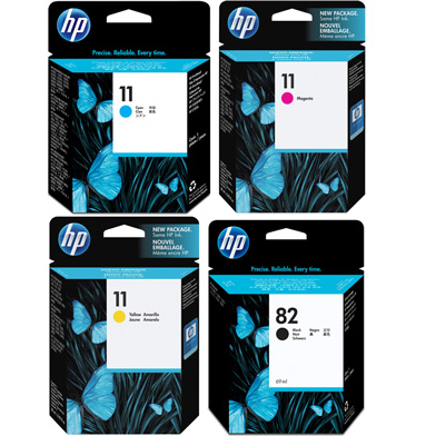 HP  No.11/No.82 Ink Cartridge Value Pack (4 x 69ml)