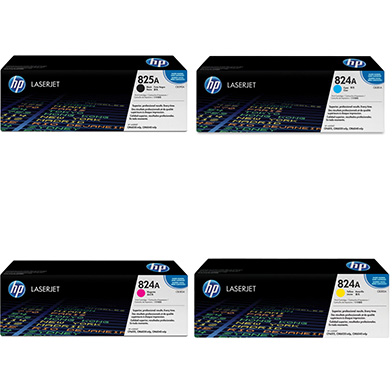 HP 825A/824A Toner Rainbow Pack CMY (21k) + Black (19.5k)