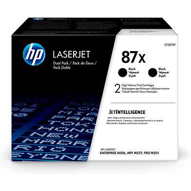 HP 87X Black High Yield Toner Cartridge Dual Pack (2 x 18,000 Pages)