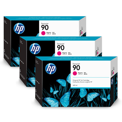 HP C5084A 90 3-Pack Magenta Ink Cartridges (3 x 400ml)