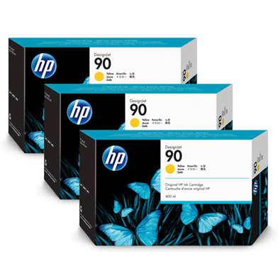 HP C5085A 90 3-Pack Yellow Ink Cartridges (3 x 400ml)