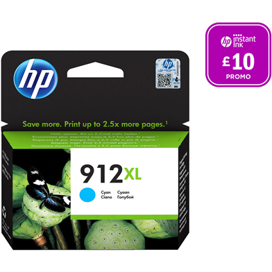 HP 3YL81AE 912XL Cyan Ink Cartridge (825 Pages)