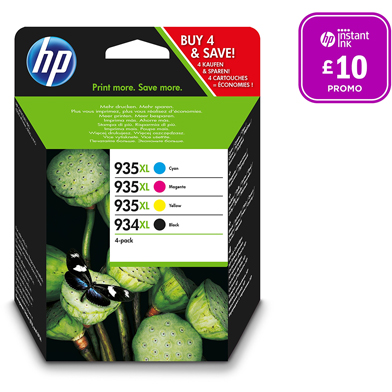 HP  934XL/935XL Ink Pack CMY (825 Pages) + Black (1000 Pages)