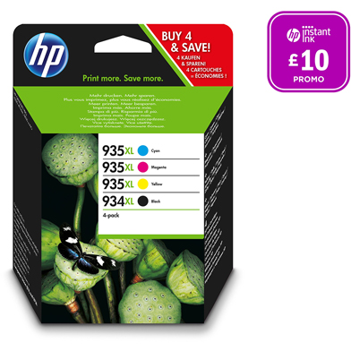 HP 934XL/935XL Ink Pack CMY (825 Pages) + Black (1000 Pages)