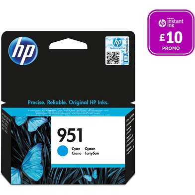 HP CN050AE 951 Cyan Ink Cartridge (700 Pages)