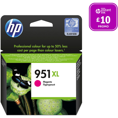 HP CN047AE No.951XL Magenta Ink Cartridge (1,500 Pages)