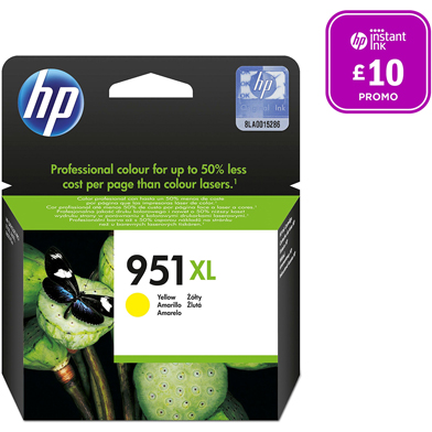 HP CN048AE No.951XL Yellow Ink Cartridge (1,500 Pages)