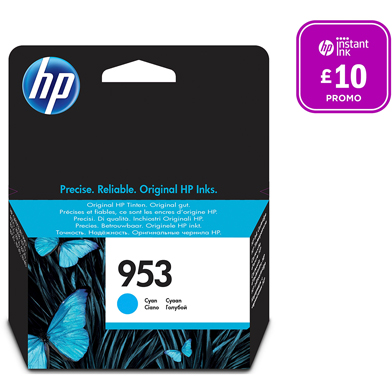 HP F6U12AE 953 Cyan Ink Cartridge (630 Pages)