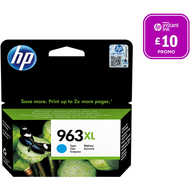 HP 3JA27AE 963XL Cyan Ink Cartridge (1,600 Pages)