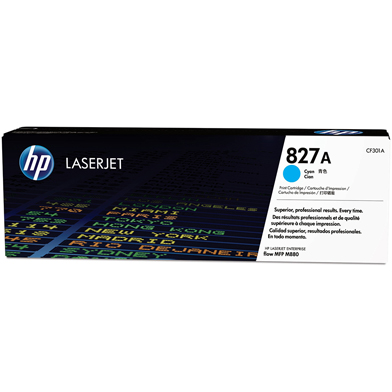 HP CF301A 827A Cyan Toner Cartridge (32,000 Pages)