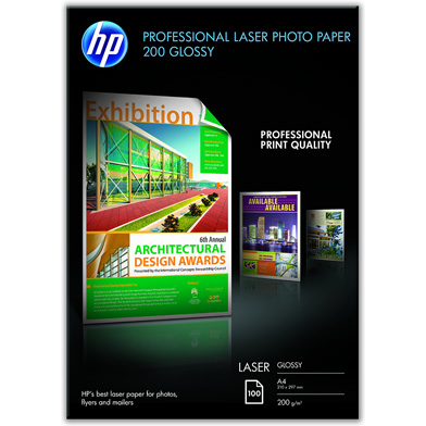 HP CG966A Professional Glossy Laser Photo Paper - 200gsm (100 Sheets / A4 / 210 x 297 mm)