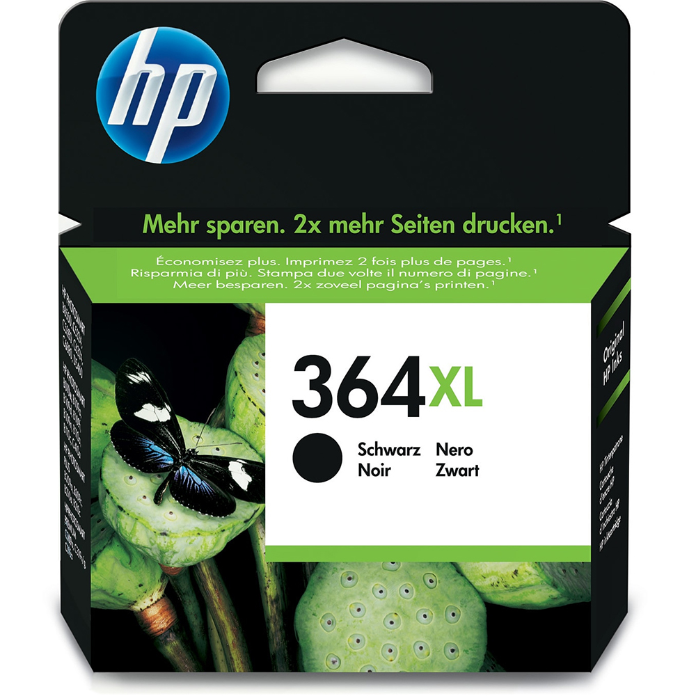 HP CN684EE No.364XL Black Ink Cartridge (500 Pages)