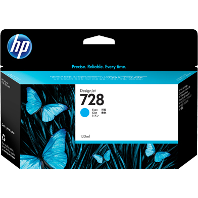 HP F9J67A 728 Cyan Ink Cartridge (130ml)