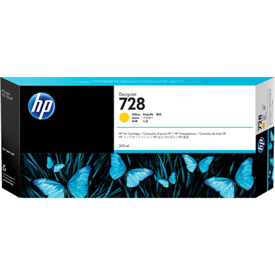 HP F9K15A 728 Yellow Ink Cartridge (300ml)