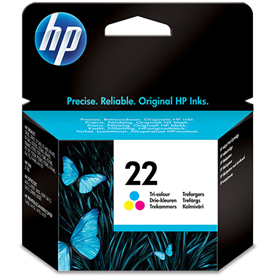 HP C9352AE No.22 Tri-Colour Ink Cartridge (CMY 165 Pages)