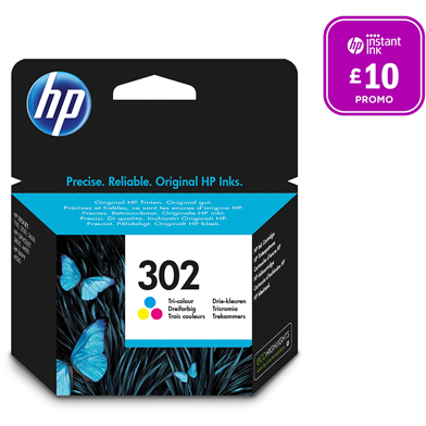 HP F6U65AE No.302 Tri-Colour Ink Cartridge (165 Pages)