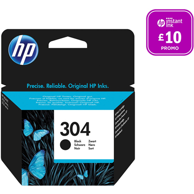 HP N9K06AE 304 Black Ink Cartridge (120 Pages)