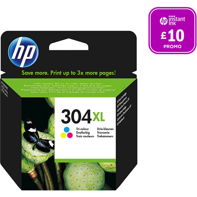 HP 304XL Tri-color Ink Cartridge (300 Pages) 