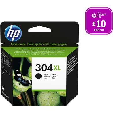 HP 304XL Black Ink Cartridge (300 Pages)