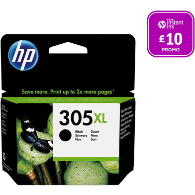 HP 3YM62AE 305XL High Yield Black Ink Cartridge (240 Pages)