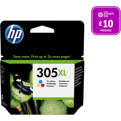 HP 305XL High Yield Tri-Colour Ink Cartridge CMY (200 Pages)