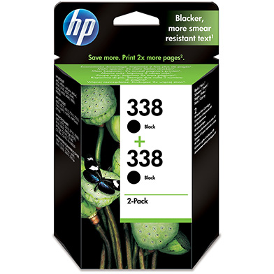 HP CB331EE No.338 Black Inkjet Print Cartridge (Twin Pack)