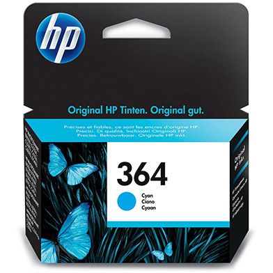 HP CB318EE No.364 Cyan Ink Cartridge (300 Pages)