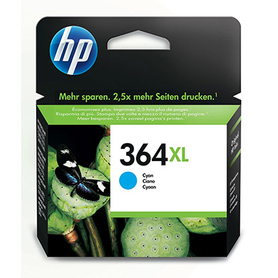HP CB323EE No.364XL Cyan Ink Cartridge (750 Pages)