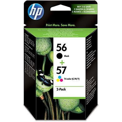 HP 56/57 (Black) 19ml + (Tri-Colour) 17ml Twin Pack