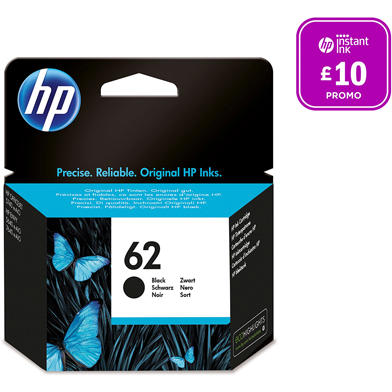 HP C2P04AE 62 Black Ink Cartridge (200 Pages)