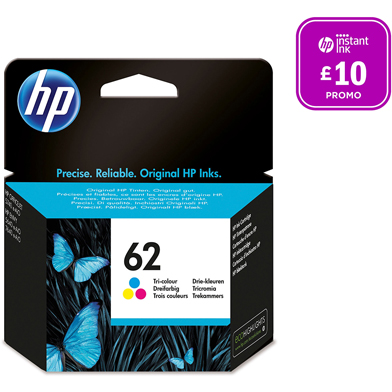 HP C2P06AE 62 Tri-Color Ink Cartridge CMY (165 Pages)