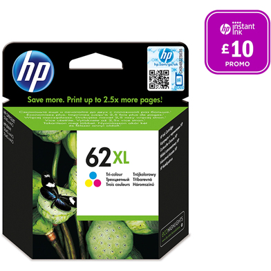 HP C2P07AE 62XL High Capacity Tri-Color Ink Cartridge CMY (415 Pages)